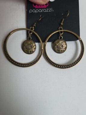 Paparazzi Brass Hoop Earrings NWT